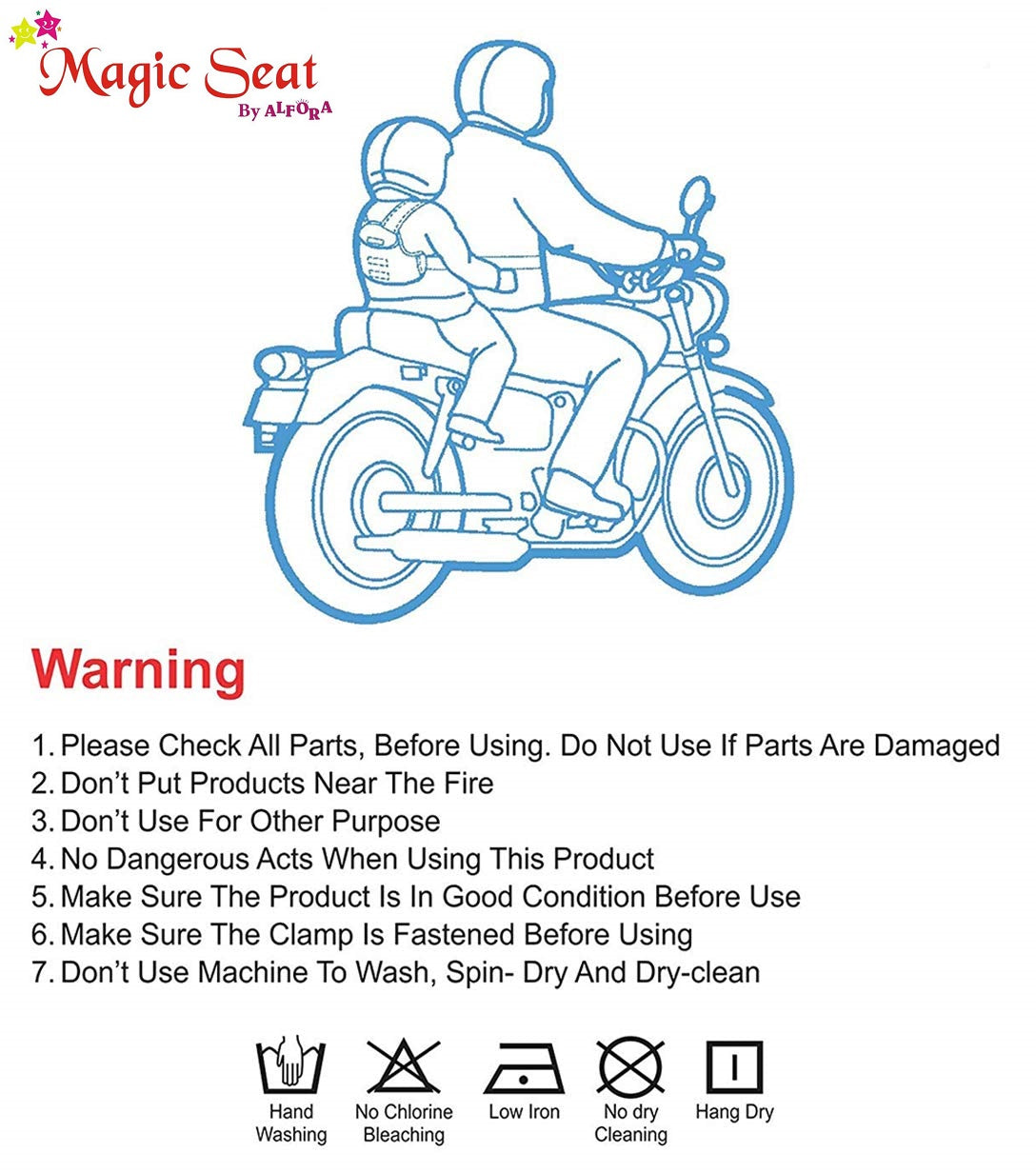 Two Wheeler Safety Belt for Kids,Portable Adjustable Child Pillion Rider Safety Harness for Scooter & Bikes, Toddler Vehicle Belt for Motorcycle for Children(Red)
