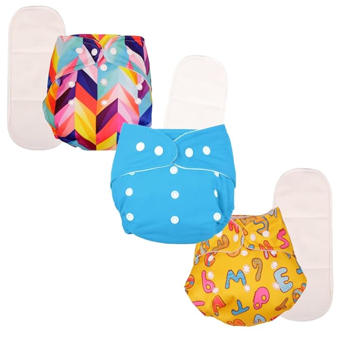 1 Blue + 2 Print Diaper