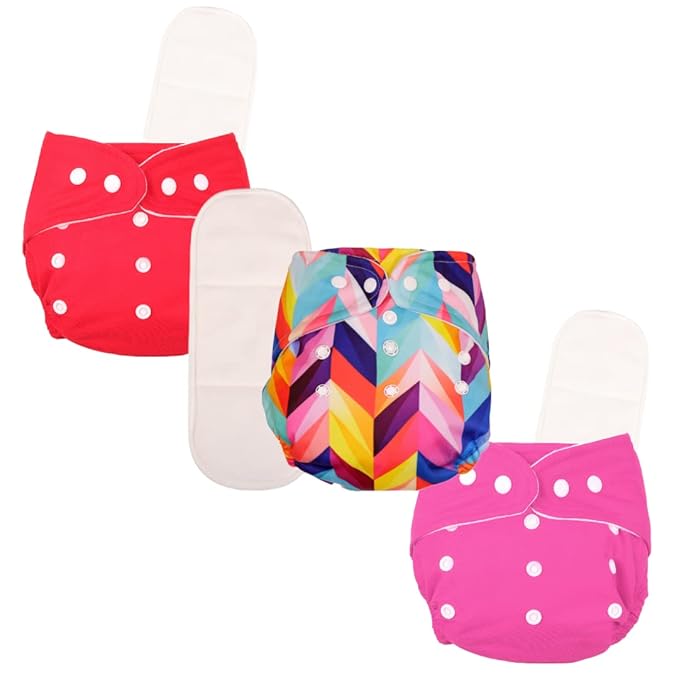 2 Solid + 1 Rainbow Print