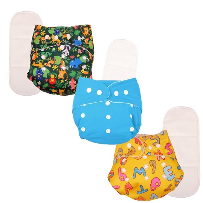 1 Blue + 2 Print Diaper