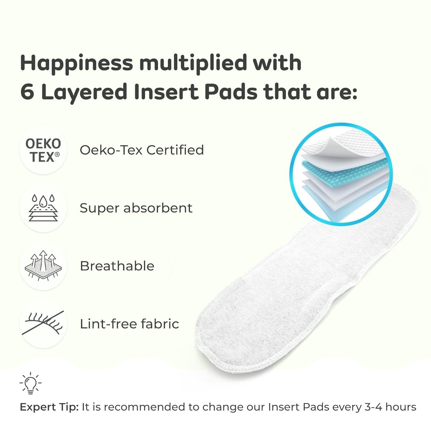 Oeko-Tex Certified Baby Cloth Diapers Washable & Reusable Diapers with Adjustable Snap Buttons | 3 Months- 3 Years (combo of 3)