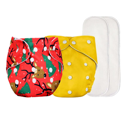 Yellow + Christmas Red